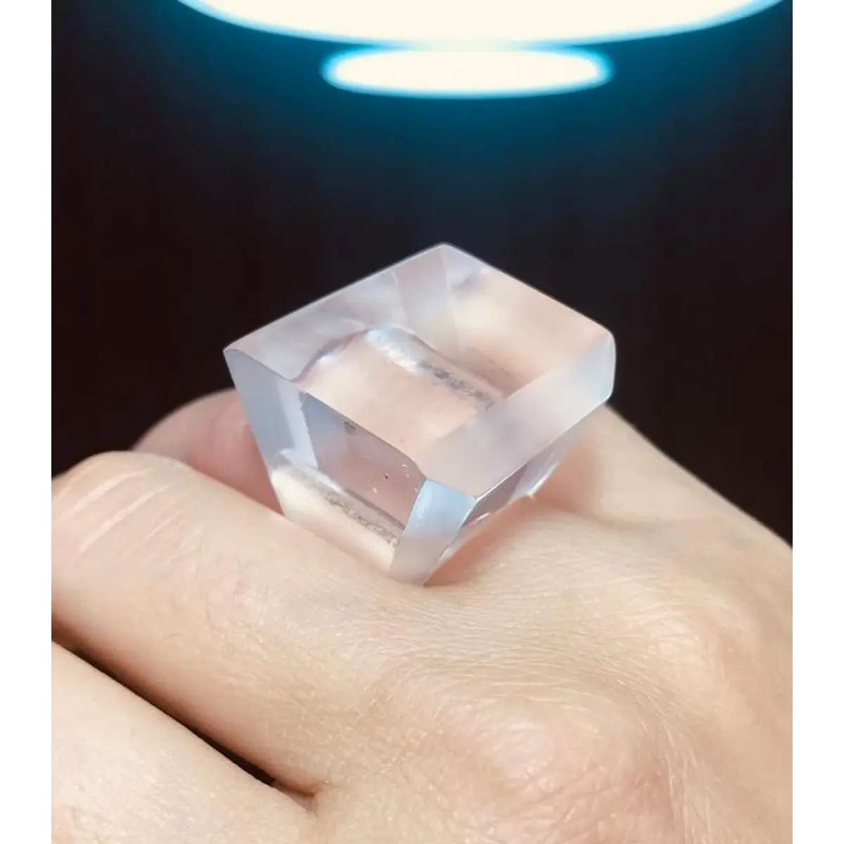 Anillo Codro Facetado transparente STOCK