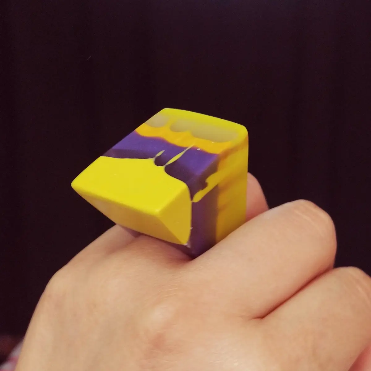 Anillo Codro marmolado tonos cálidos STOCK