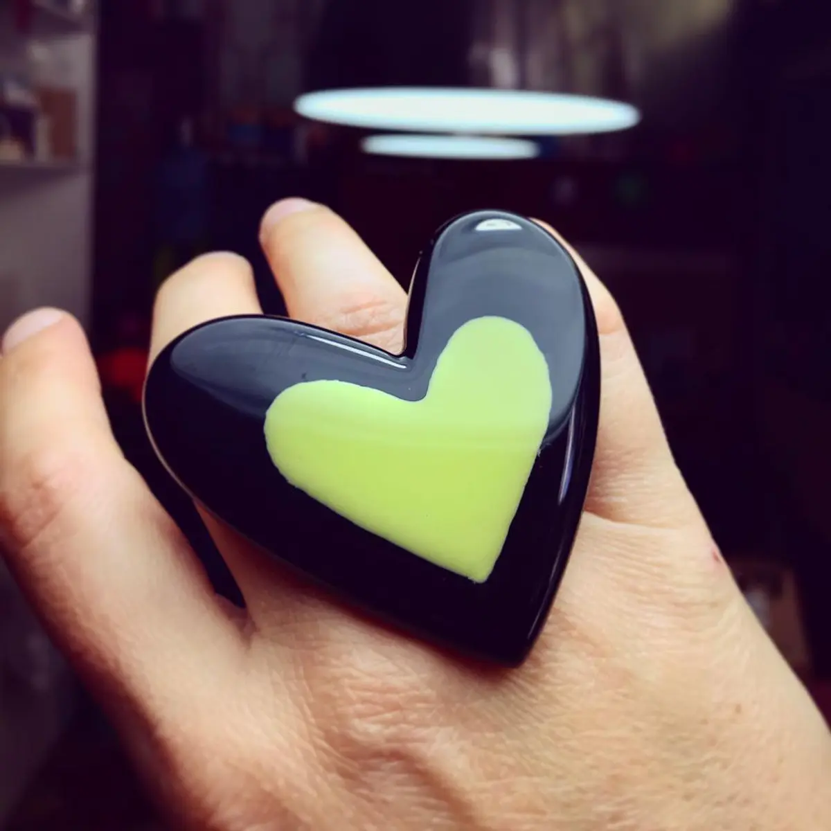 Anillo corazón doble corazón