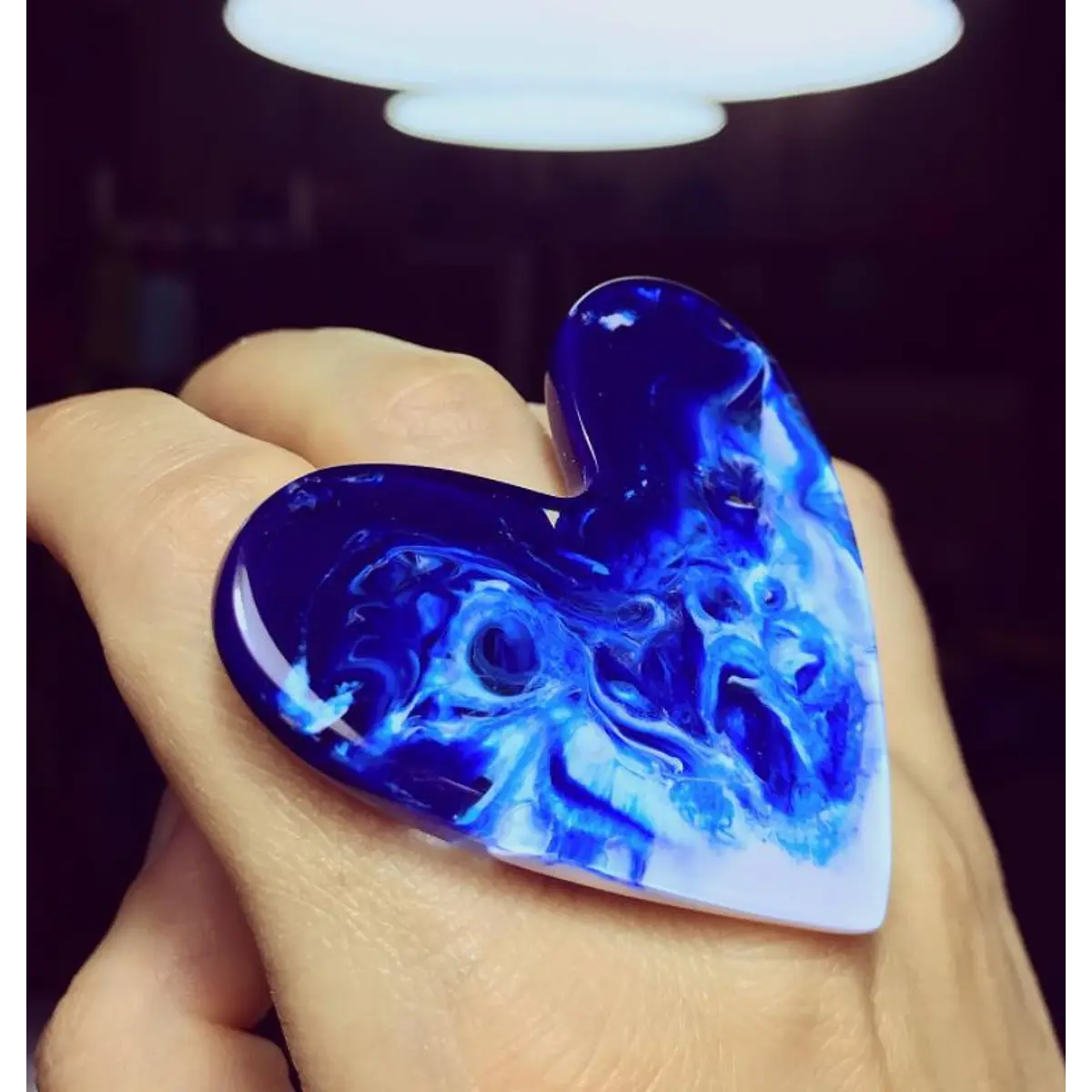 Anillo Corazón XL océano