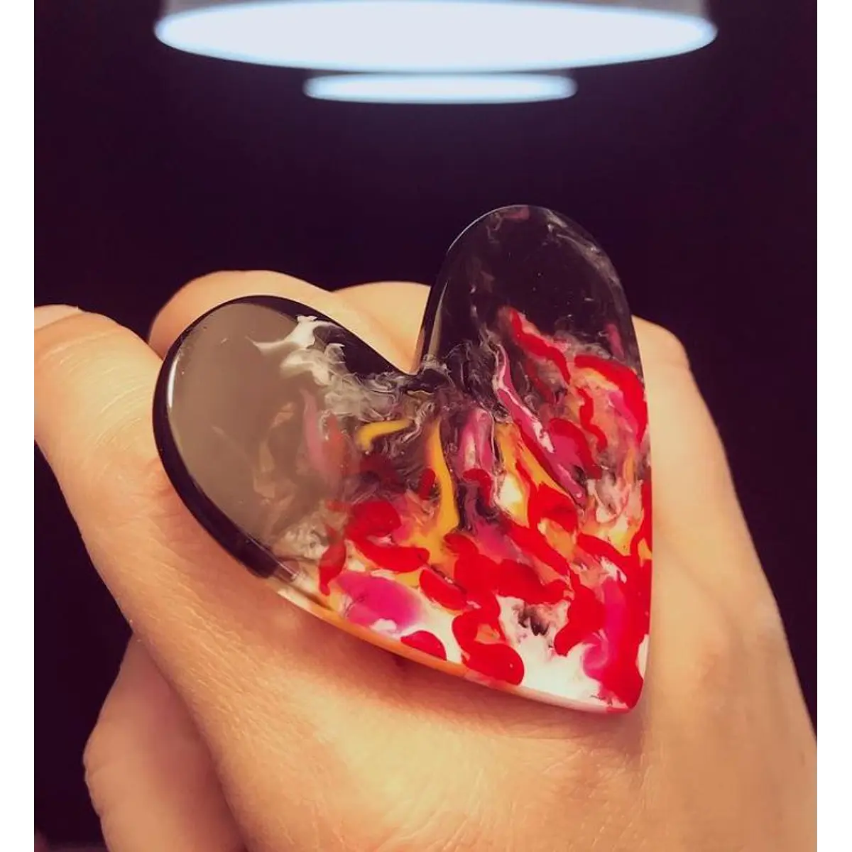 Anillo corazón XL Onfire