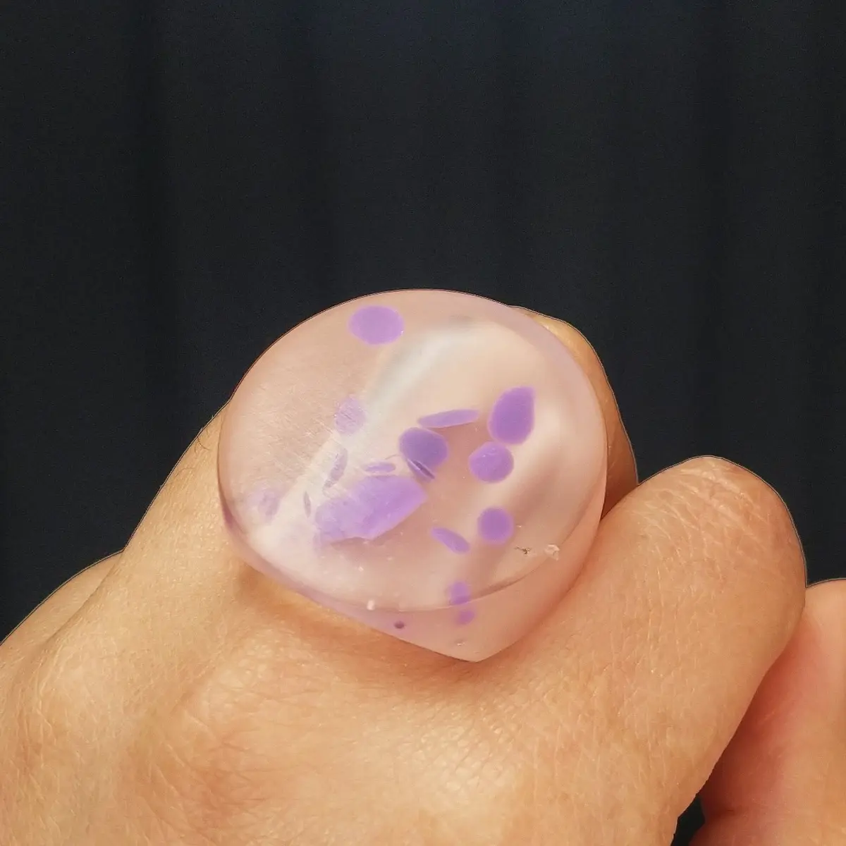 Anillo Dano mate gotas lilas STOCK