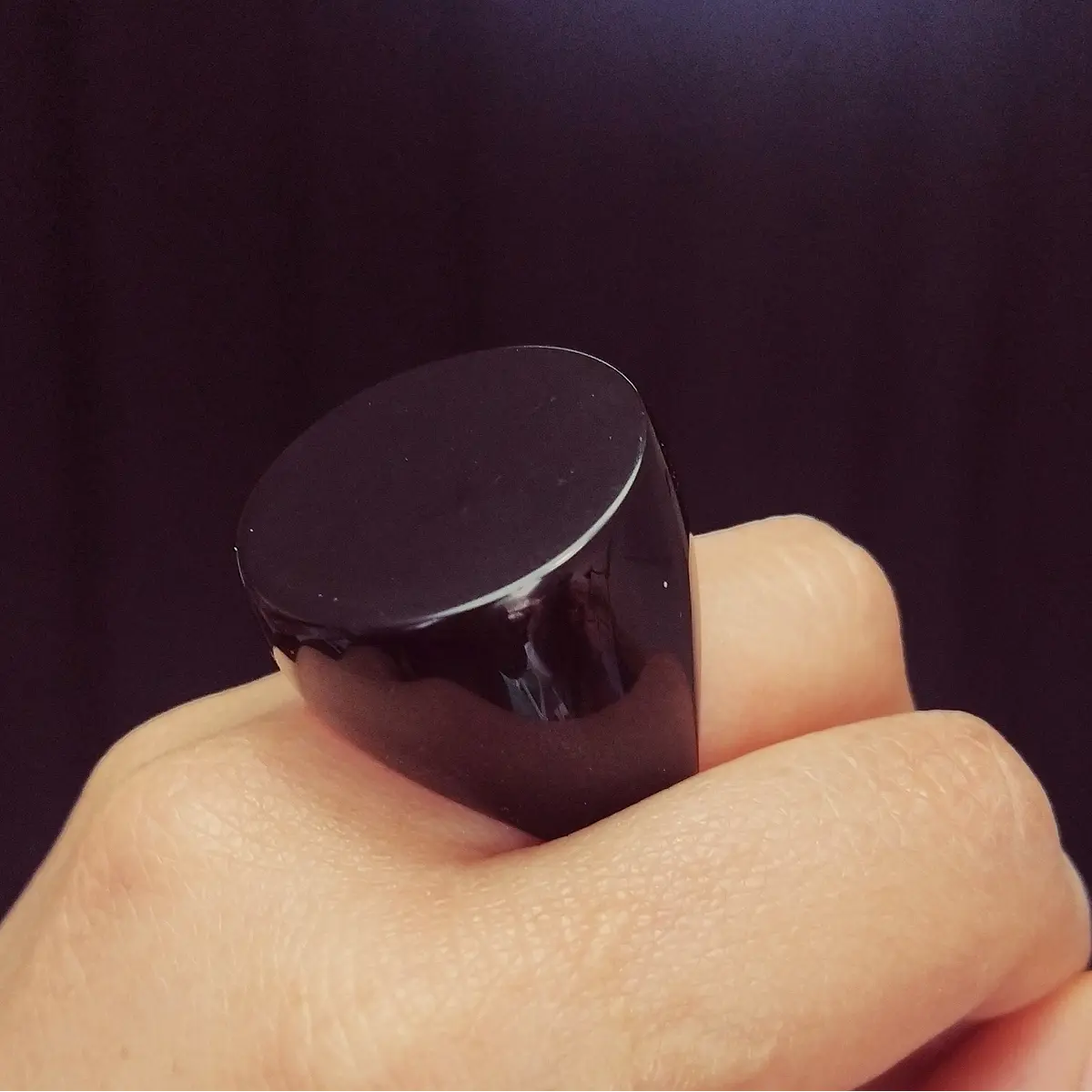 Anillo Dano alto negro STOCK