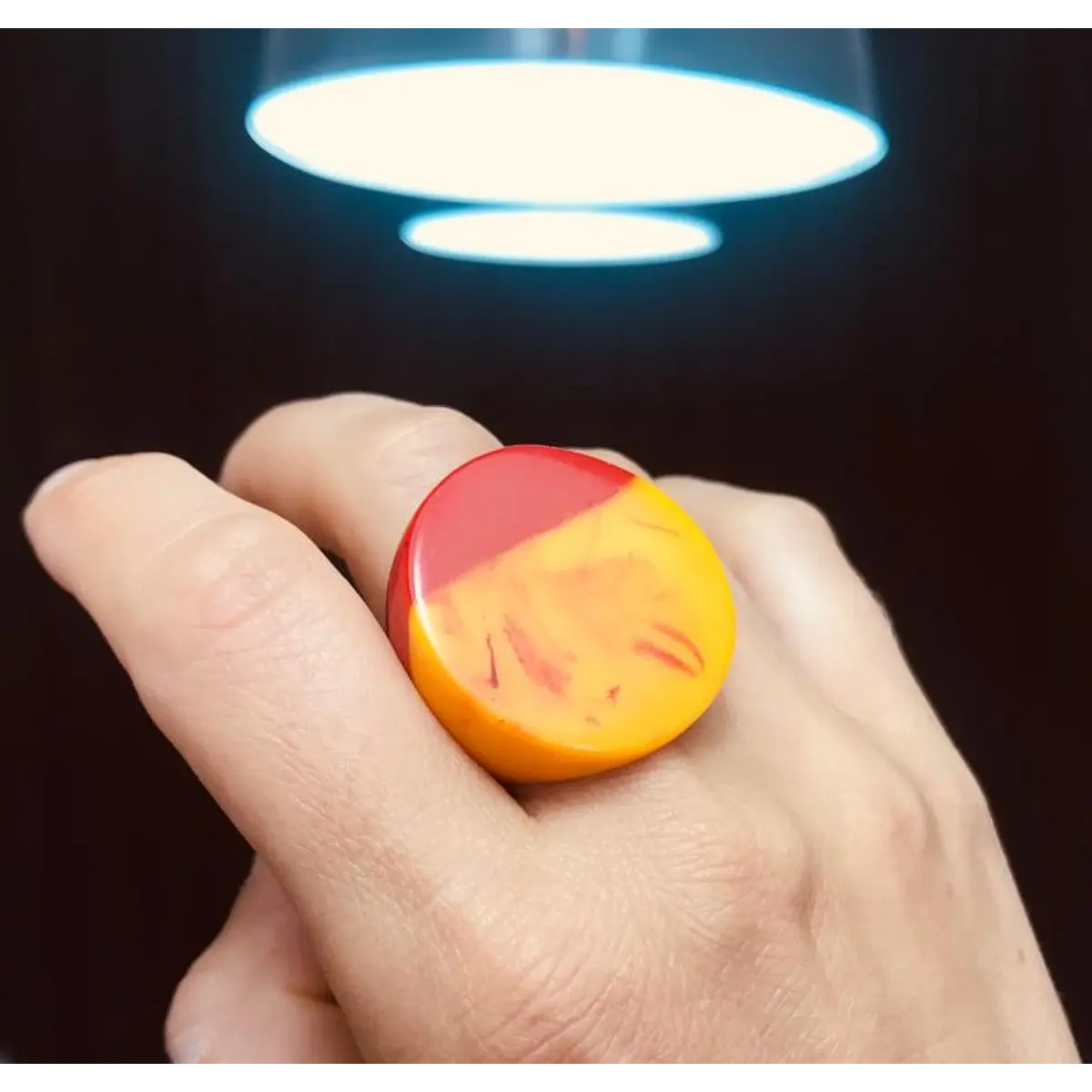 Anillo Dano rojo y amarillo STOCK