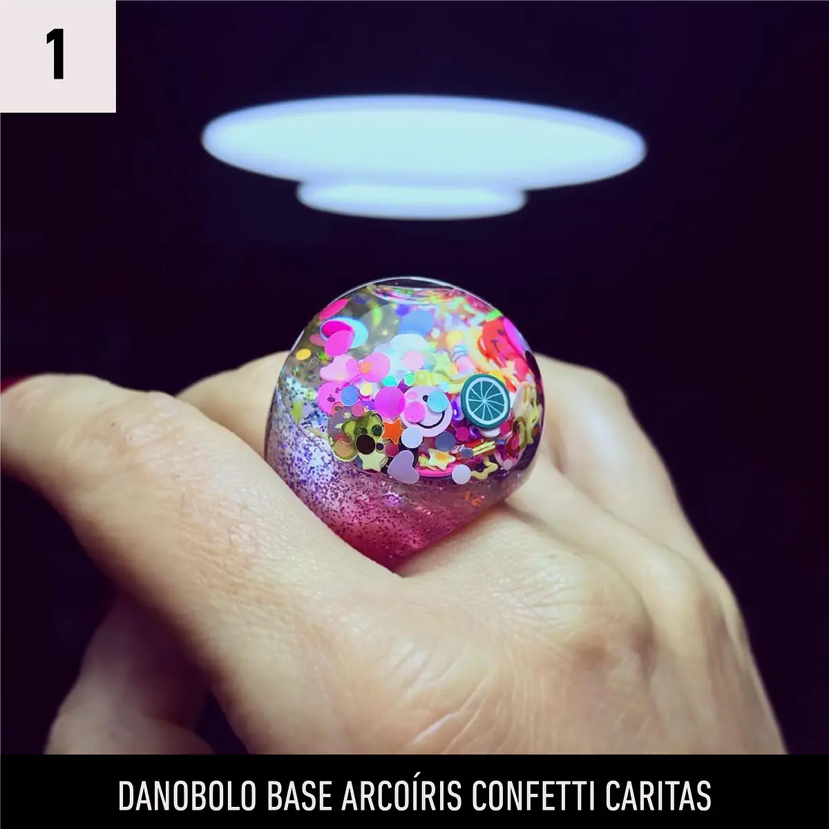 Anillo DanoBolo base arcoíris