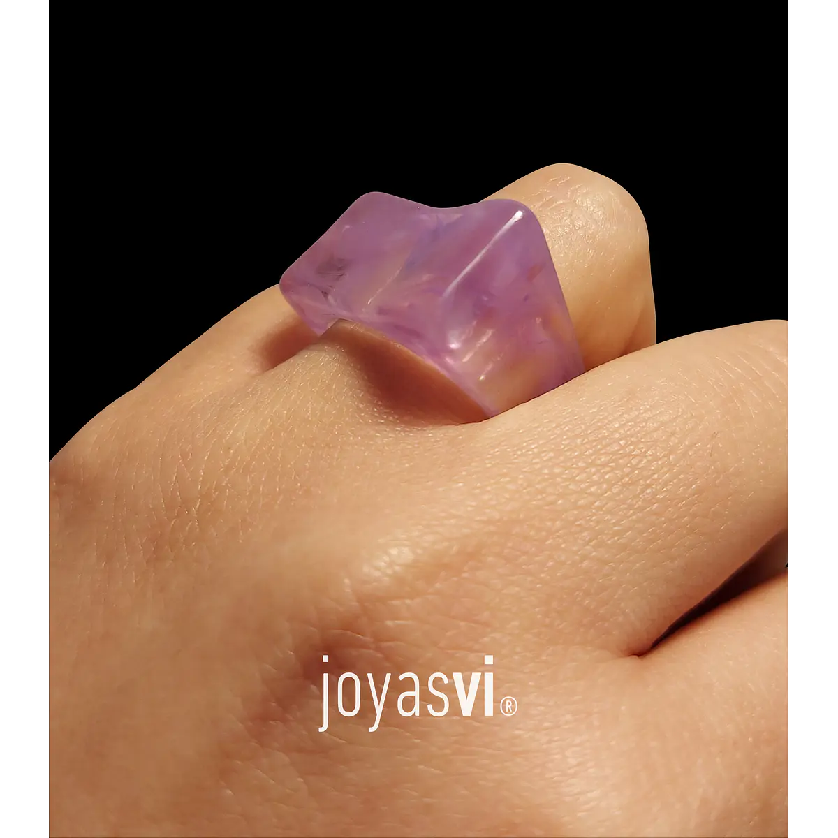 Anillo EKO marmolado Lila STOCK