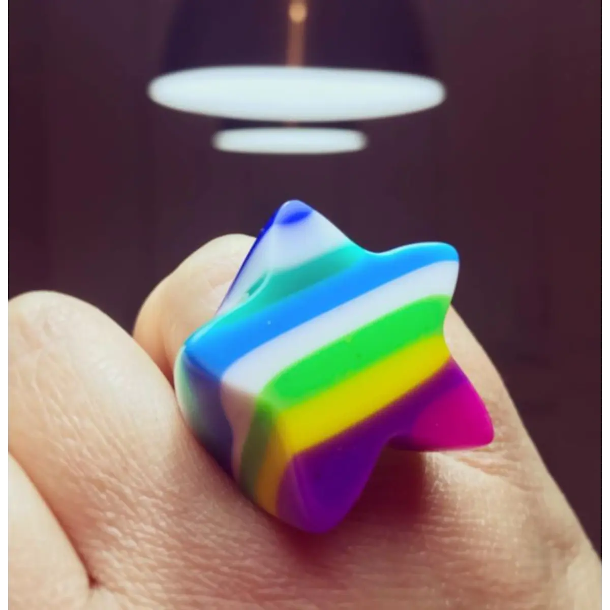 Anillo estrella Arcoíris