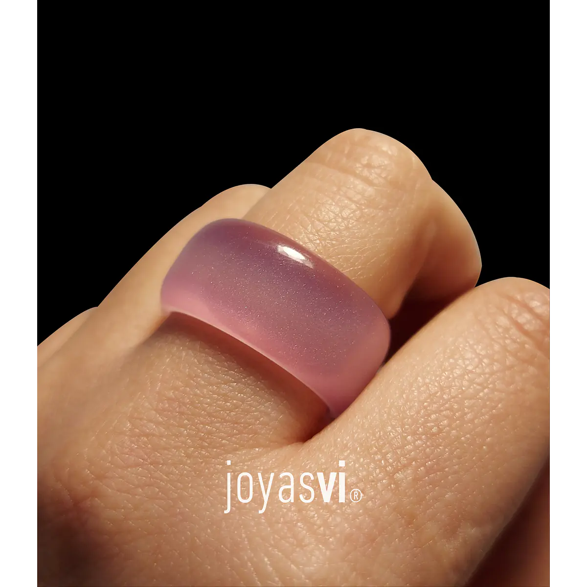 Anillo Evo L rosa brillos