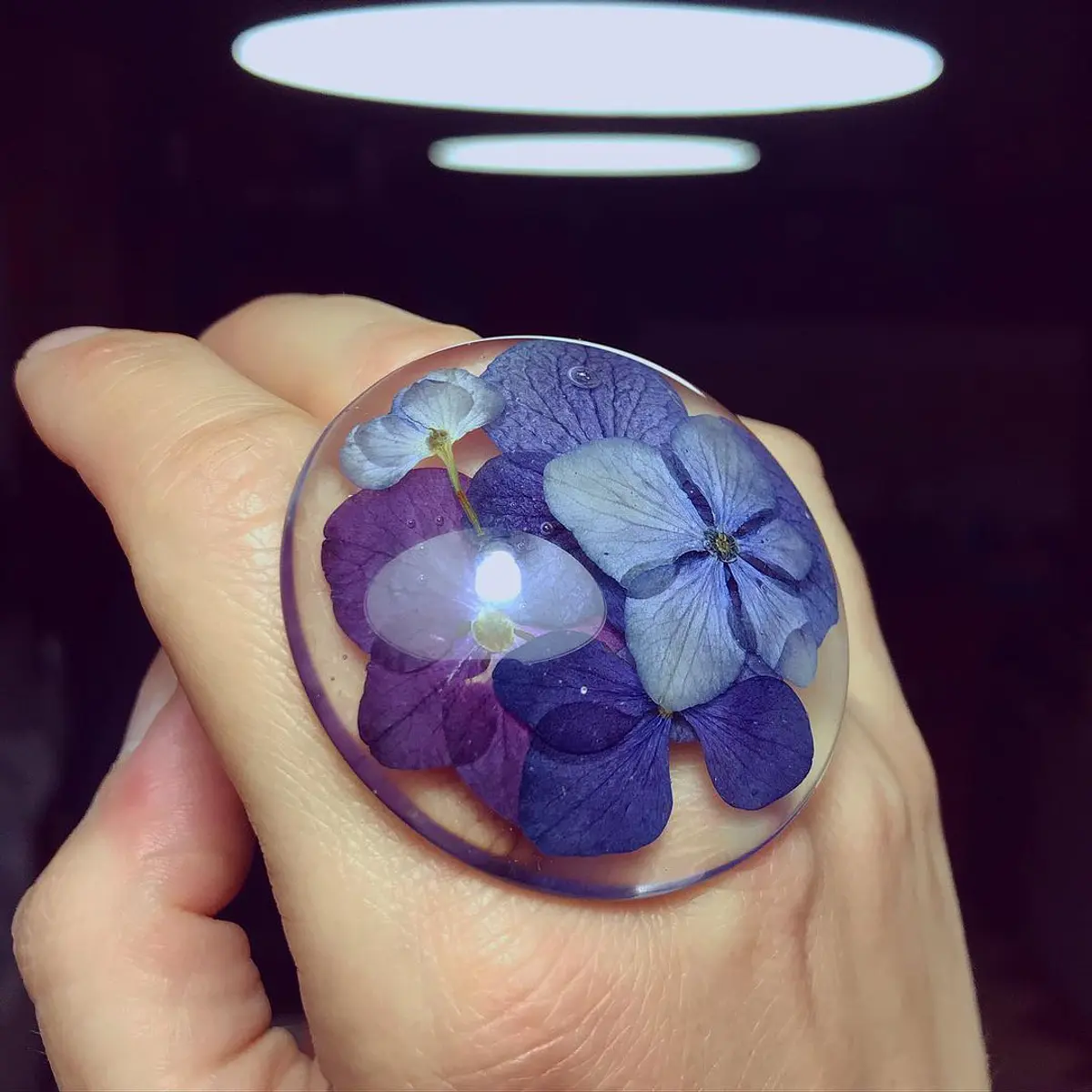 Anillo Nero Hortensias