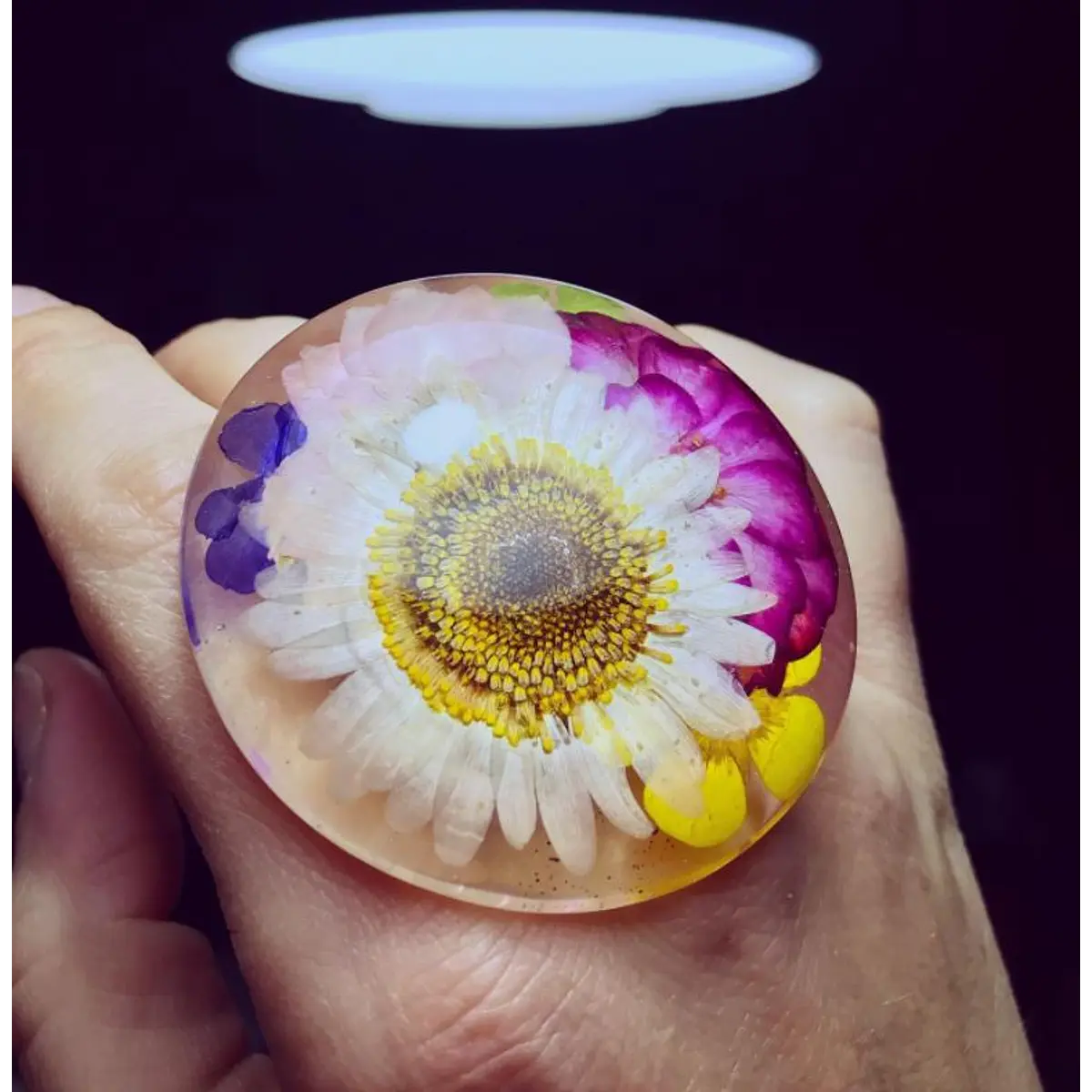 Anillo Nero flor grande