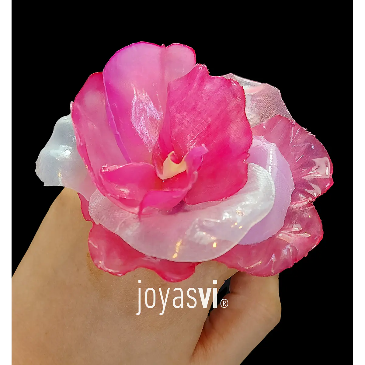 Anillo orgánico tonos rosas STOCK
