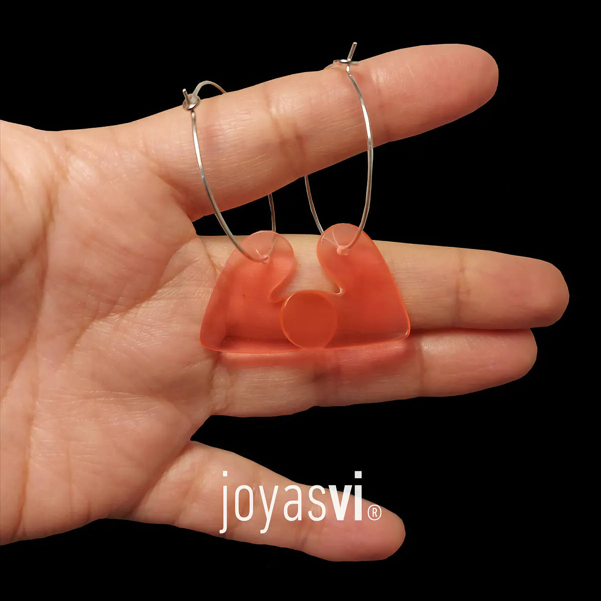 Aros mini corazones rosa STOCK