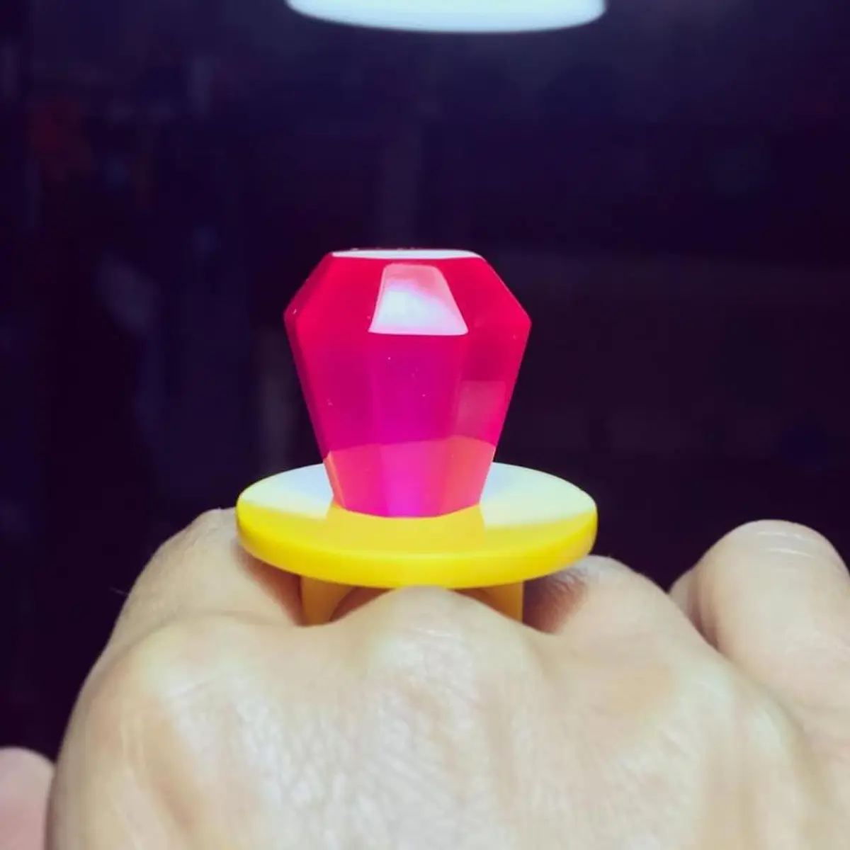 Anillo pink yellow Ring Pop