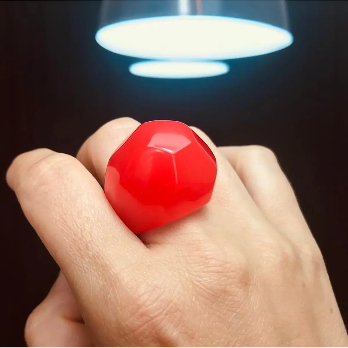 Anillo Wollo rojo sólido STOCK