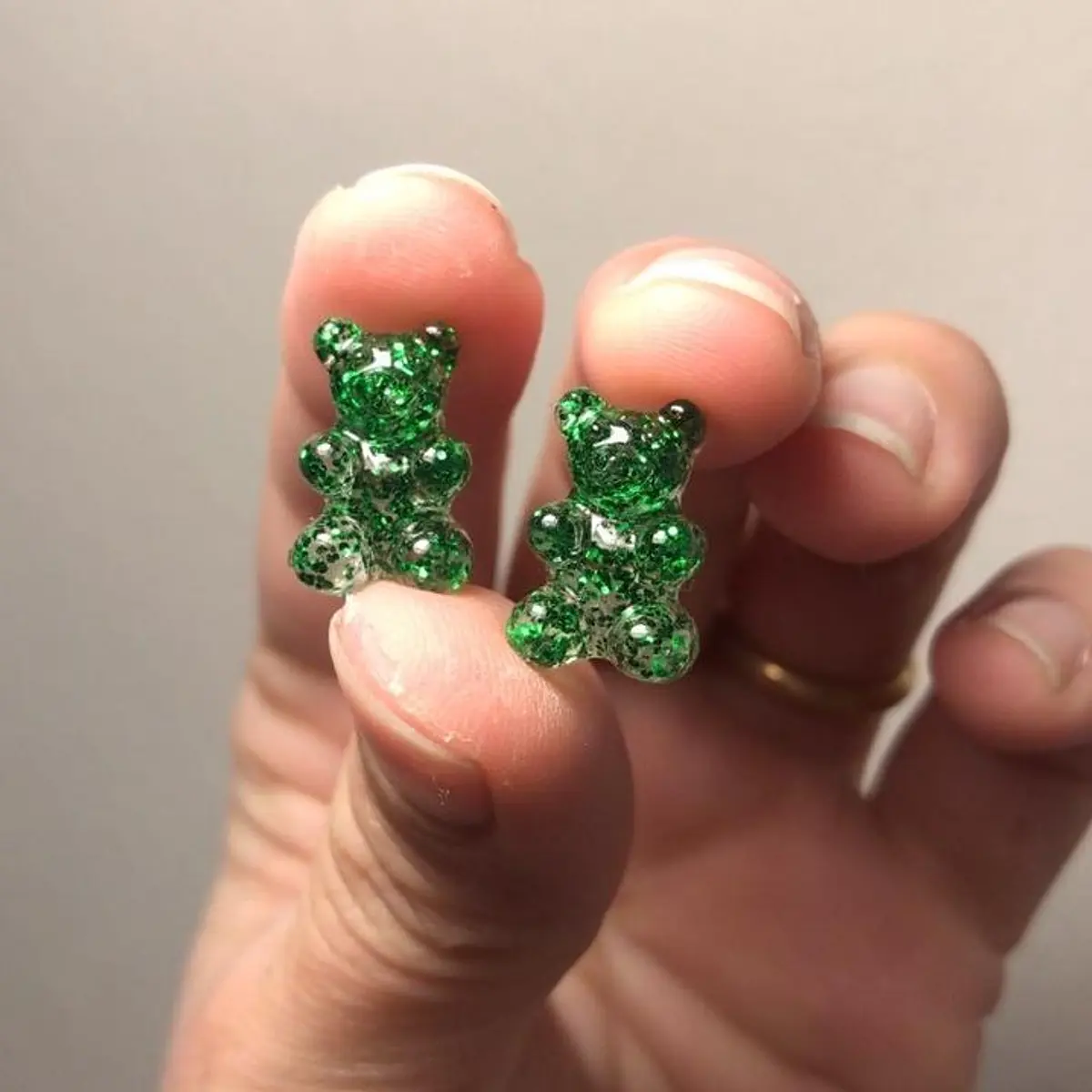 Aritos Ambrositos verdes escarchados STOCK