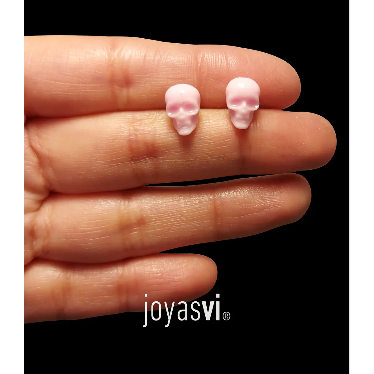 Aritos Calaveras rosadas STOCK