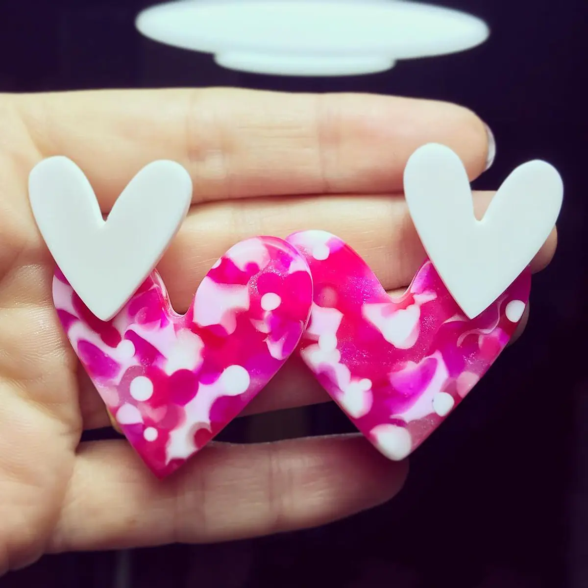 Aros doble corazón filtrado
