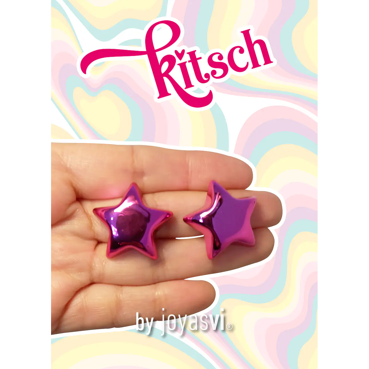 Aros Estrellas Metalizadas KITSCH STOCK