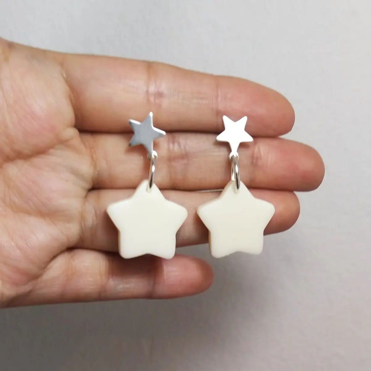 Aros Cute Star Blancas STOCK