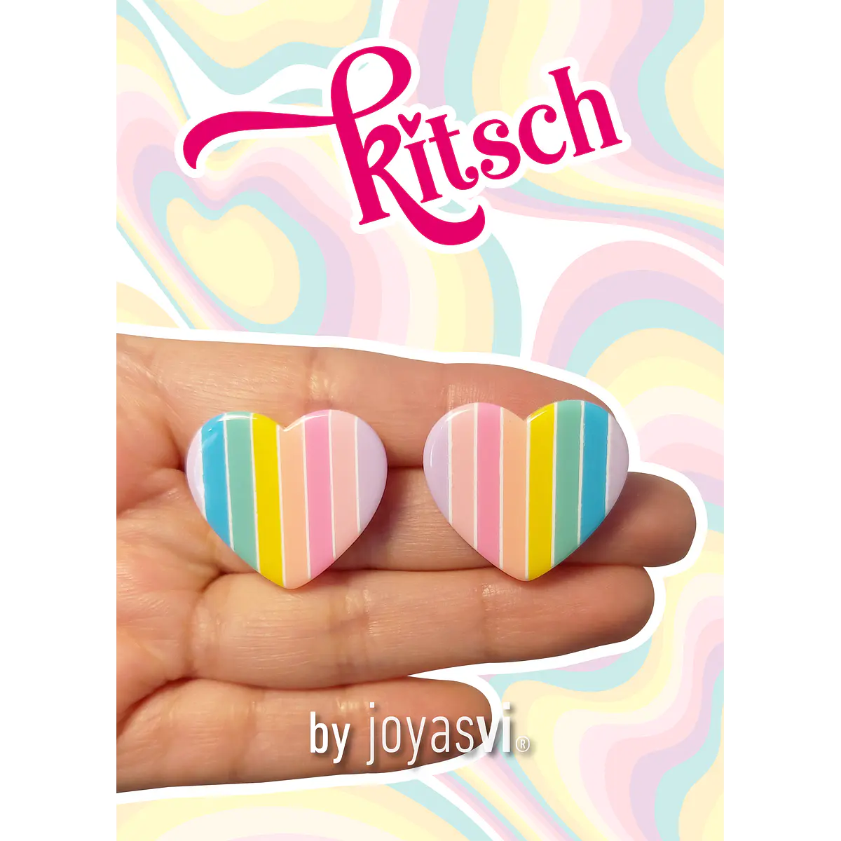 Aros Corazones Full Color KITSCH STOCK