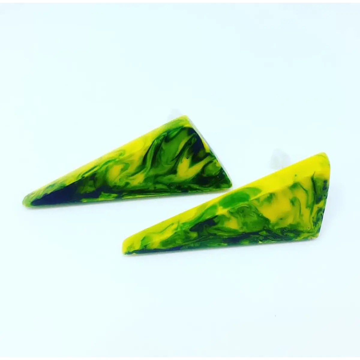 Aros Esko marmolados azul y amarillo