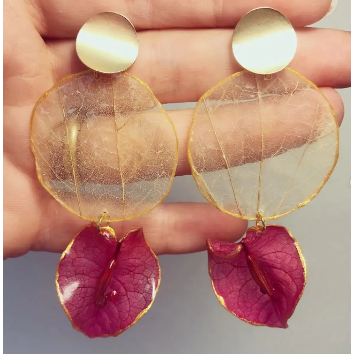 Aros hojas y Bugambilias naturales