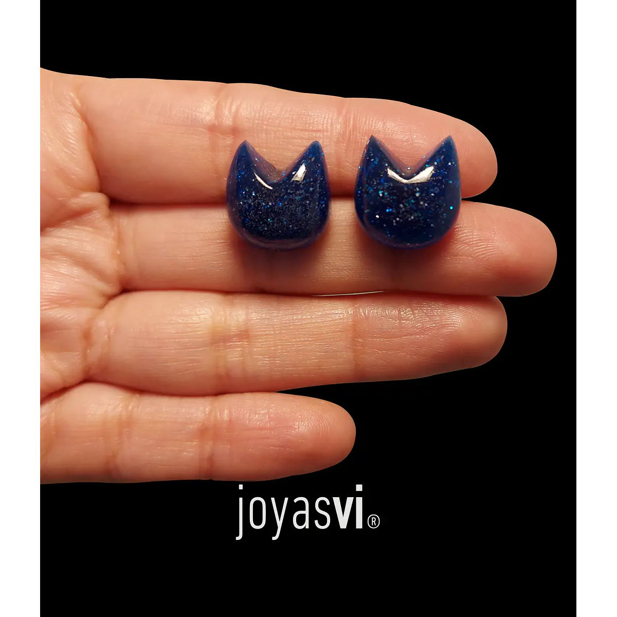 Aros Kato azules y brillos STOCK