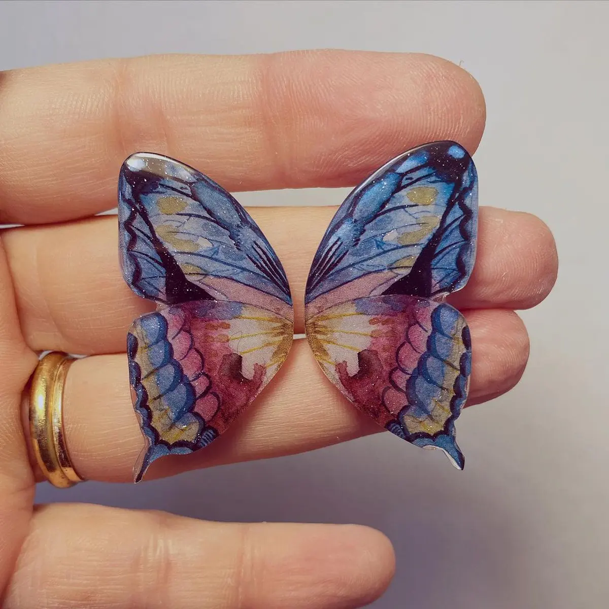 Aros mariposa Acuarela