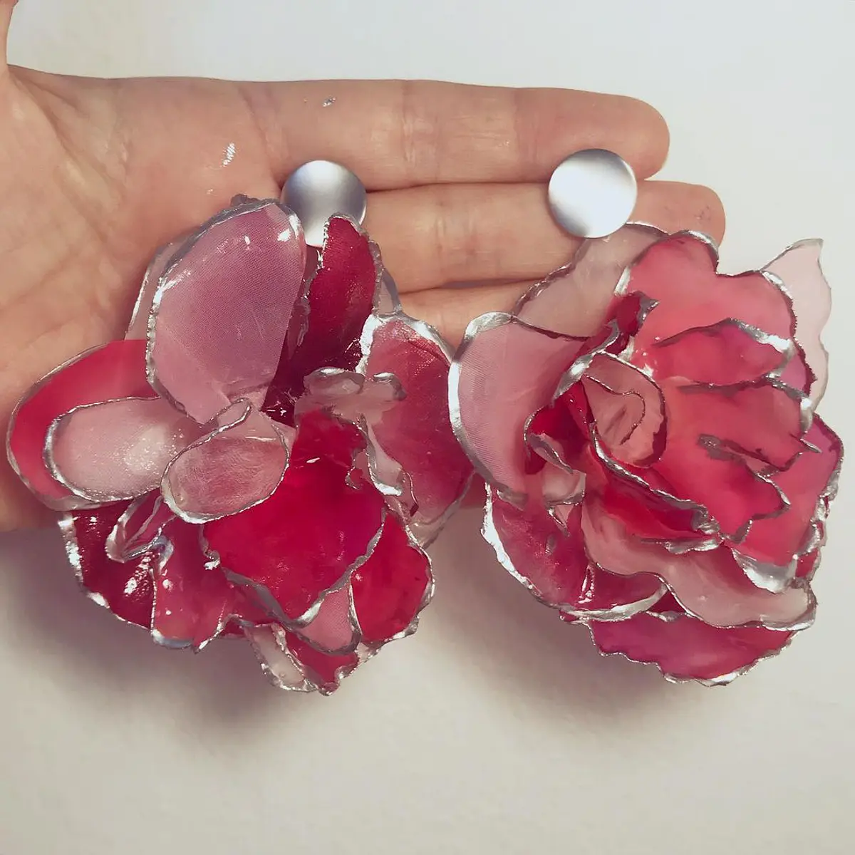 Aros Orgánicos tonos rosas y fucsia