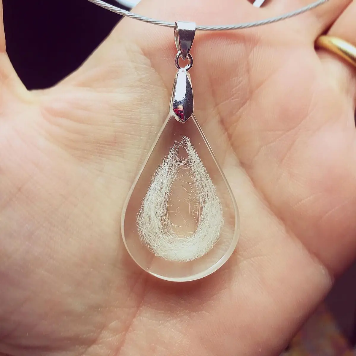 Colgante gota plana cabello