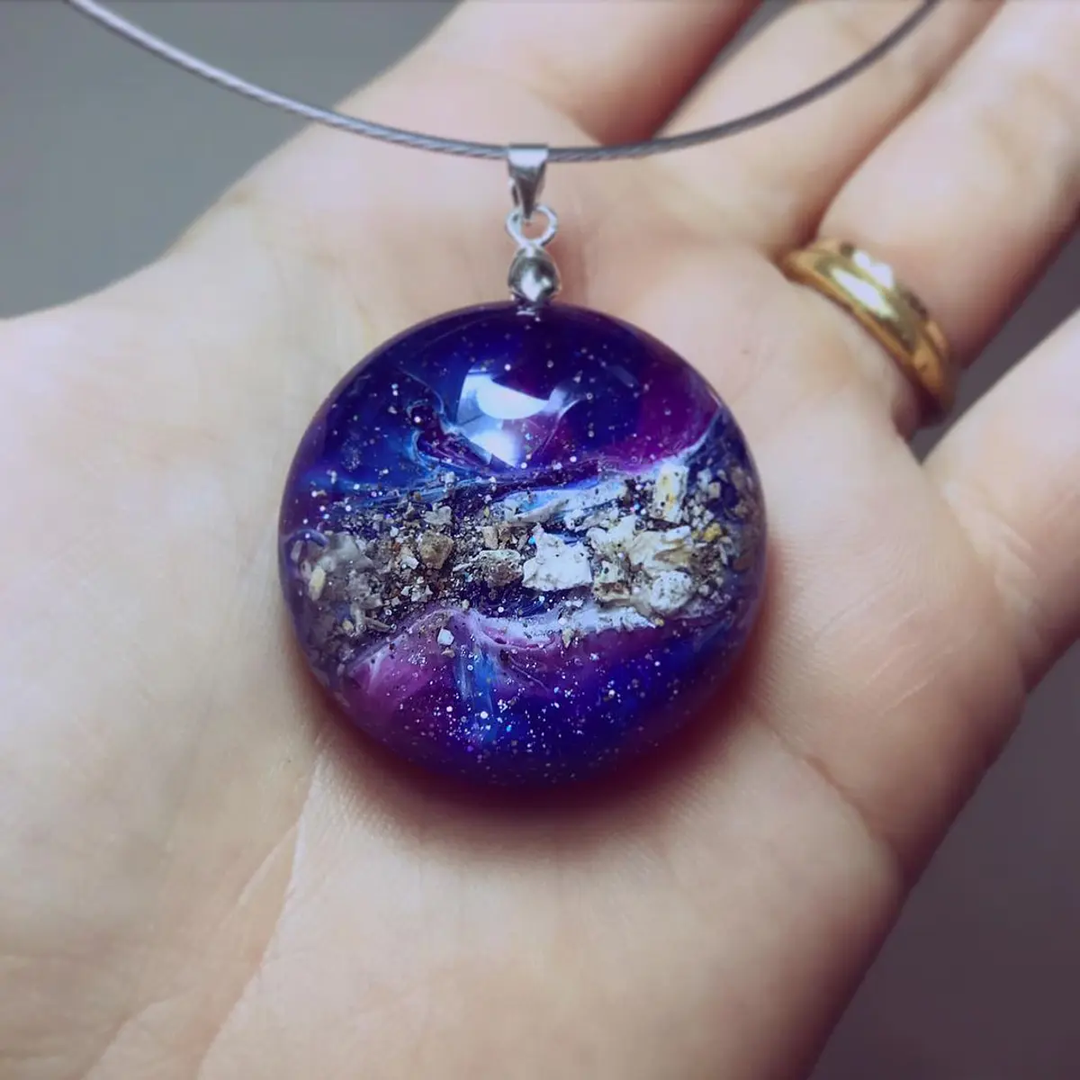 Colgante Bolo galaxia cenizas