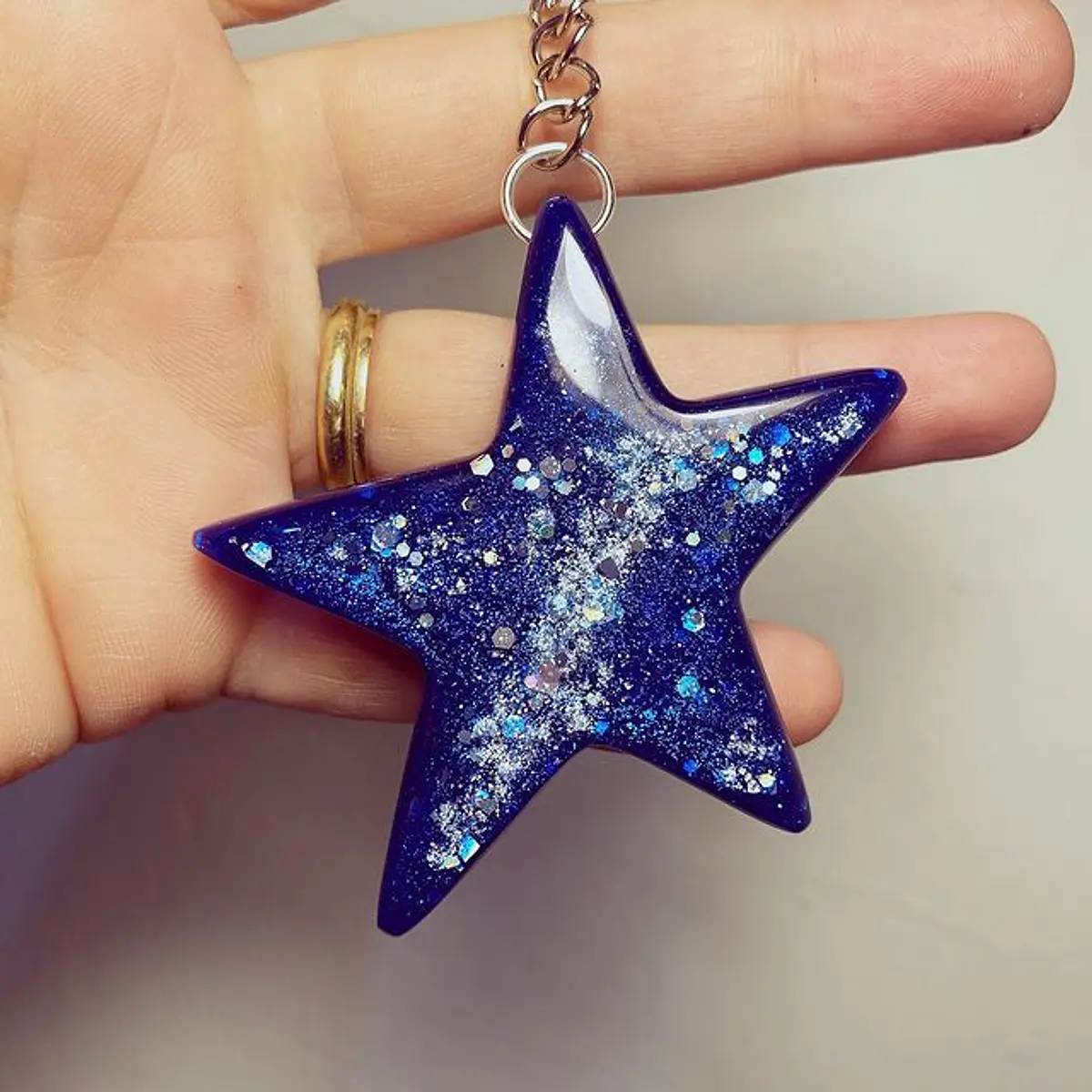 Llavero estrella galaxia tesoro
